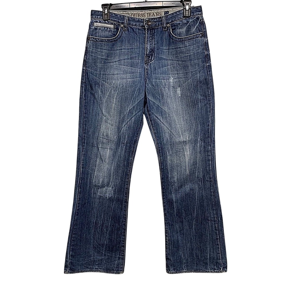 Guess Jeans Kids Blue Wash Denim Cliff Relaxed Bootcut Jeans Size 20